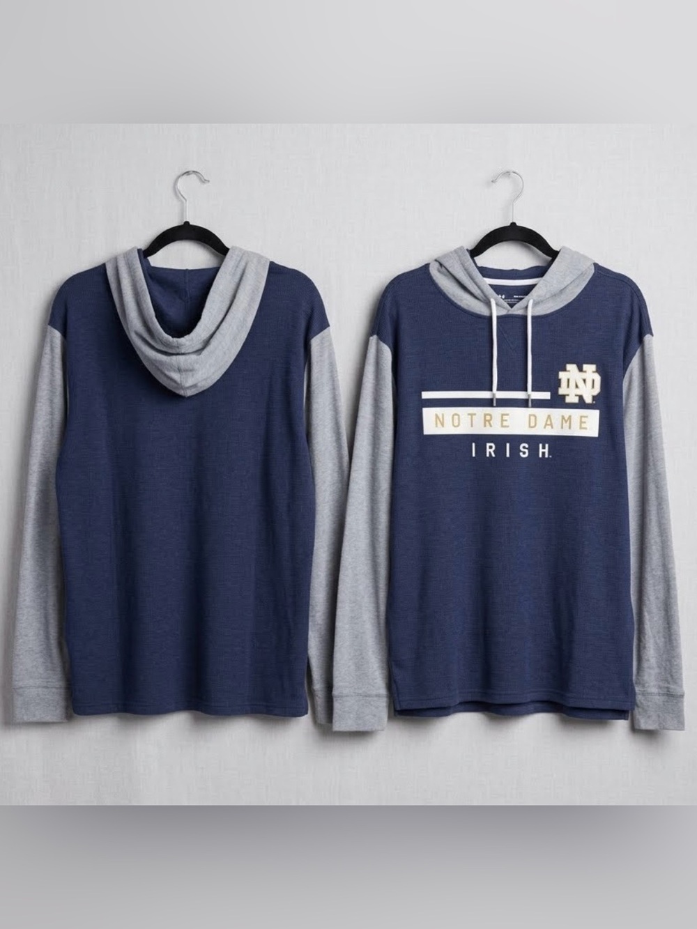 Under Armour Mens Notre Dame Fighting Irish Navy & Gray Hooded Pullover - fandom